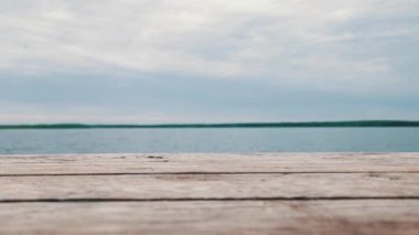 Eski ahşap iskele yakın çekim