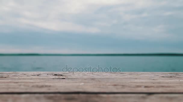 Antiguo Muelle Madera Cerca — Vídeos de Stock