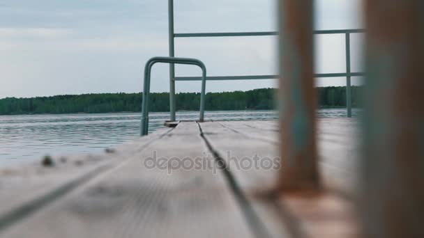 Antiguo Muelle Madera Verano — Vídeos de Stock