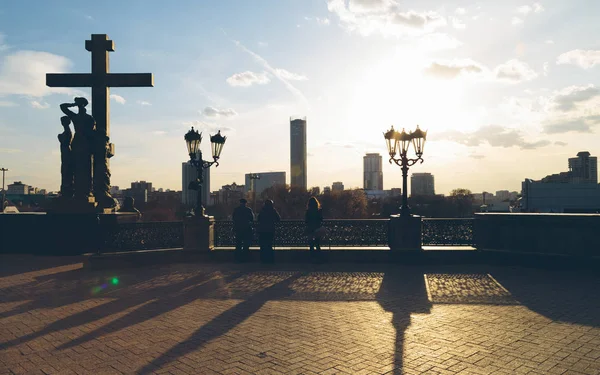 Monumento Família Romanov Ekaterinburg Rússia Contra Céu — Fotografia de Stock