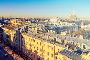Panorama St Petersburg çatılarda