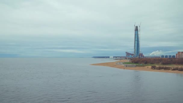 Panorama Timelapse Centro Lahta — Vídeos de Stock