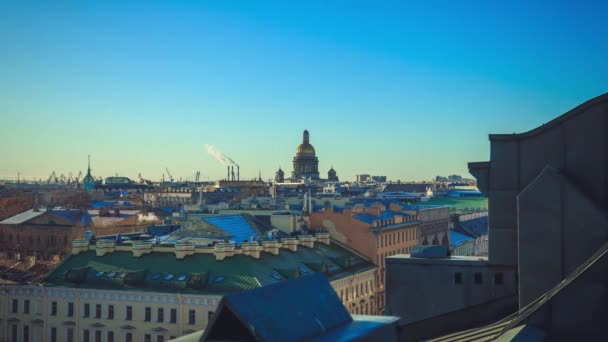 Panorama Los Tejados San Petersburgo — Vídeo de stock
