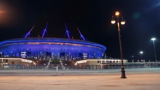 Арена Петербург Вночі — стокове відео