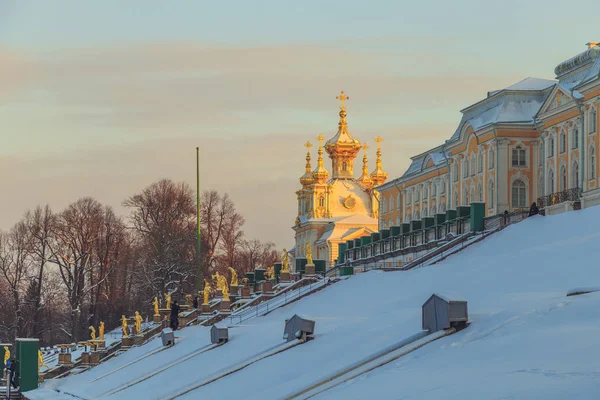 Peterhof fő kaszkád — Stock Fotó