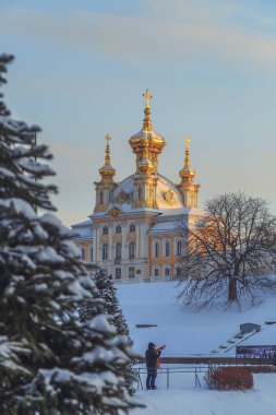 Rusya'da batımında kışın Park