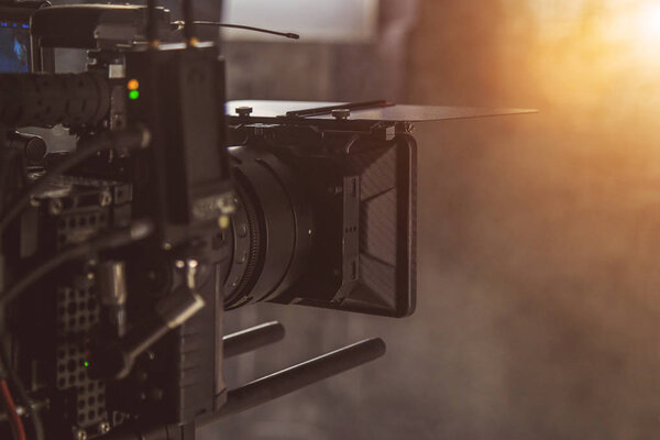 Cámara de película en el set — Foto de Stock