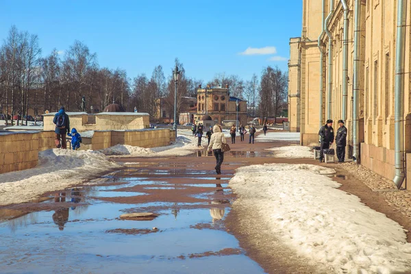Parque nos subúrbios de São Petersburgo em um dia ensolarado de inverno — Fotografia de Stock