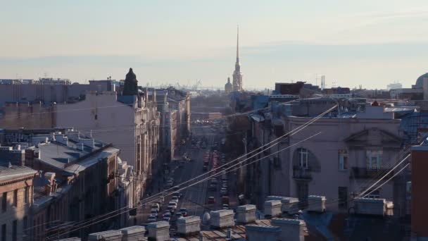 Panorama Över Peters Och Pauls Fästning Sankt Petersburg — Stockvideo