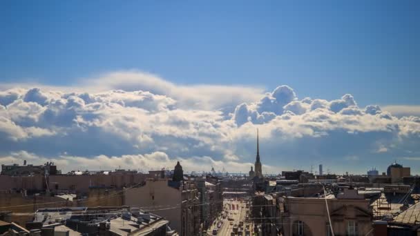 Petersburg Daki Peter Paul Kalesinin Panoraması — Stok video