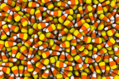 Cadılar Bayramı şekerli Mısır arka plan 3d çizim