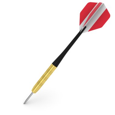 Avusturya bayrağı uçuş üzerinde beyaz izole okla 3d çizim