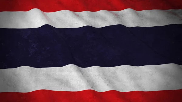 Grunge Flag of Thailand - Dirty Thai Flag 3D Illustration — Stock Photo, Image