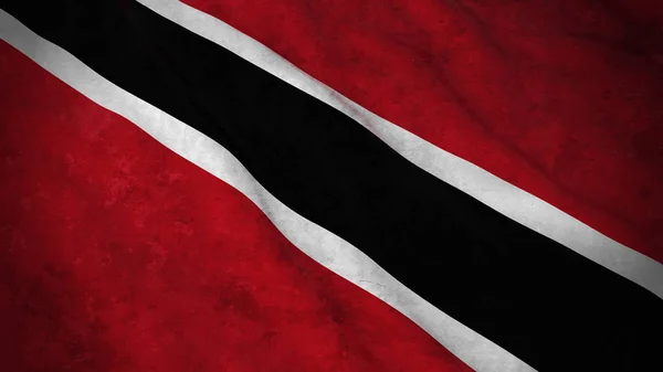 Grunge Flag of Trinidad and Tobago - Dirty Trinidadian or Tobagonian Flag 3D Illustration — Stock Photo, Image