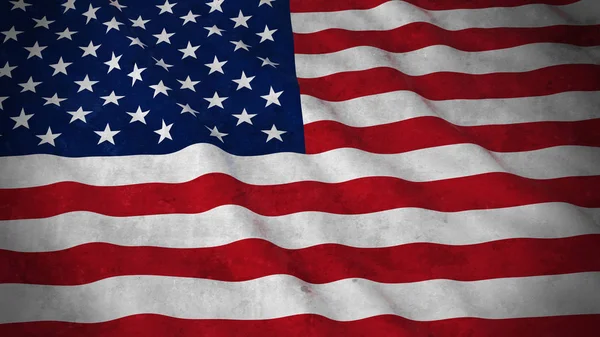 Amerika Birleşik Devletleri - kirli Amerikan Grunge bayrak bayrak 3d çizim