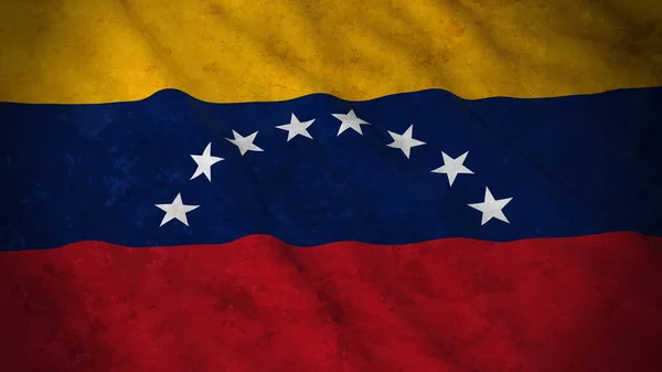 Grunge vlag van Venezuela - vuile Venezolaanse vlag 3d illustratie — Stockfoto