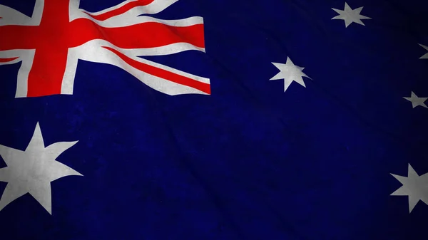 Grunge vlajka Austrálie - Dirty australská vlajka 3d obrázek — Stock fotografie