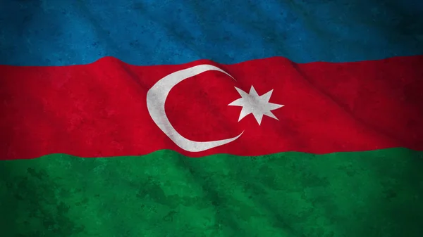 Grunge Drapeau d'Azerbaïdjan Drapeau azerbaïdjanais sale Illustration 3D — Photo