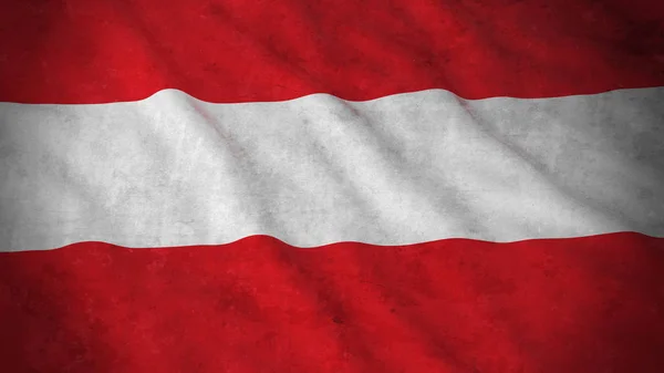 Bandera Grunge de Austria - Dirty Austrian Flag 3D Illustration —  Fotos de Stock