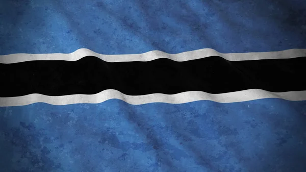 Bandera Grunge de Botswana - Dirty Botswanan Flag 3D Illustration —  Fotos de Stock