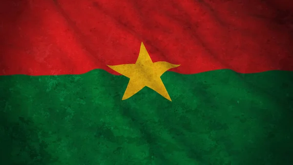 Bandeira Grunge de Burkina Faso - Dirty Burkinabe Bandeira 3D Ilustração — Fotografia de Stock