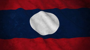 Laos - kirli Laotian Grunge bayrağı bayrak 3d çizim
