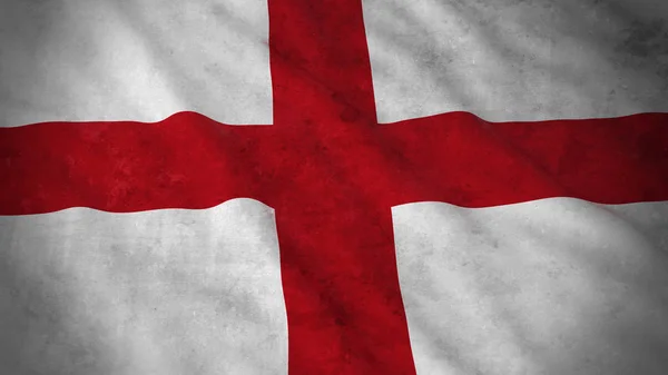 Grunge Flag of England - Dirty English Flag 3D Illustration