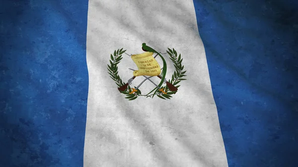 Гранж Прапор Гватемали - брудні гватемальських прапор 3d ілюстрація — стокове фото
