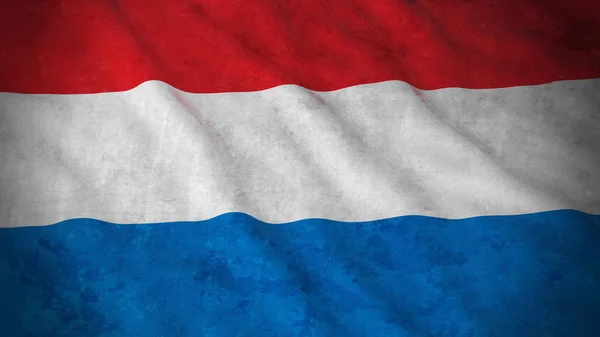 Grunge Flag of Luxembourg - Illustrazione della bandiera lussemburghese sporca 3D — Foto Stock