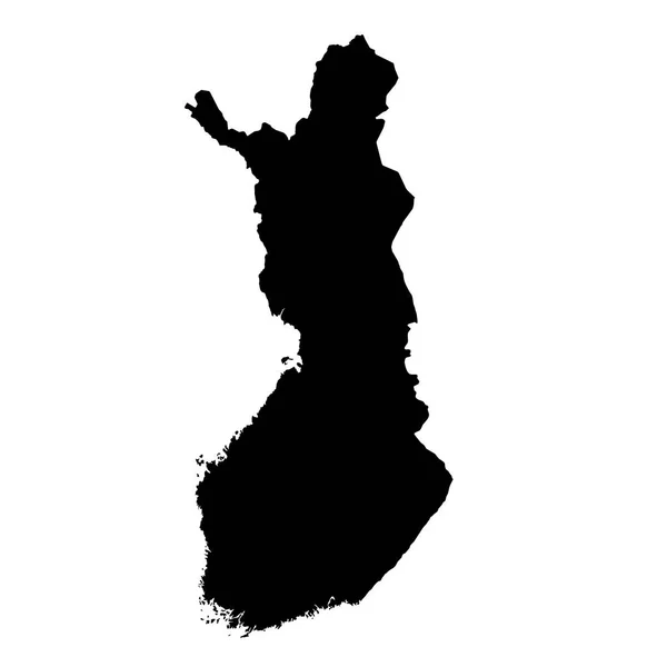 Фінляндія чорний силует карту структури ізольовані на білому 3d ілюстрація — стокове фото