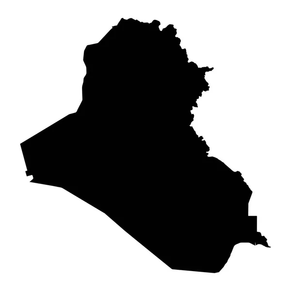 Ірак чорний силует карту структури ізольовані на білому 3d Illustrat — стокове фото