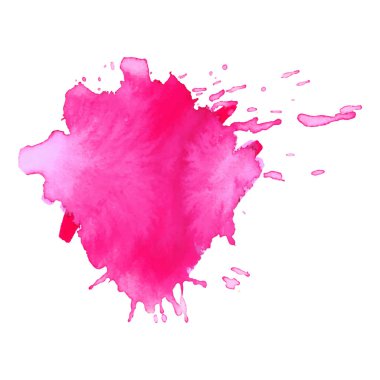 Soyut izole renkli vektör sulu boya lekesi. Grunge öğesi kağıt tasarımı için. Vektör çizim