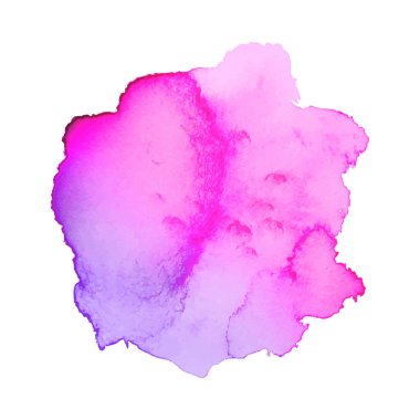Soyut izole renkli vektör sulu boya lekesi. Grunge öğesi kağıt tasarımı için. Vektör çizim