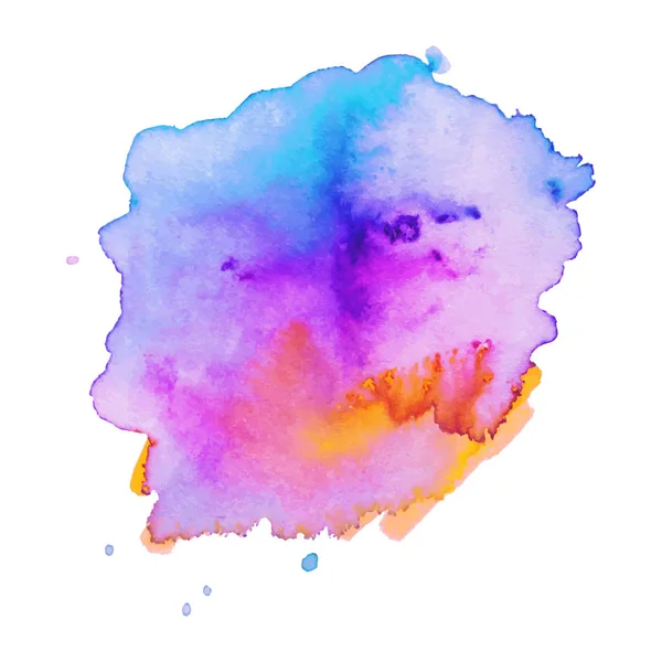 Soyut izole renkli vektör sulu boya lekesi. Grunge öğesi kağıt tasarımı için. Vektör çizim