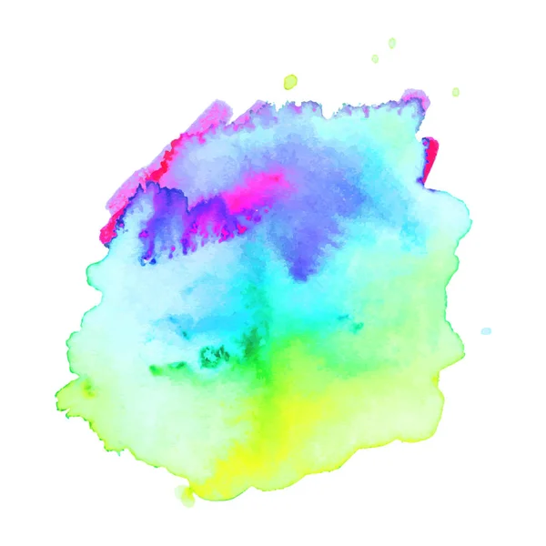 Abstracte geïsoleerde kleurrijke vector aquarel vlek. Grunge element voor ontwerp voor een papieren. Vectorillustratie — Stockvector