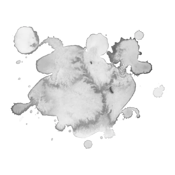 Damlacıkları, lekeleri, lekeleri ve lekeleri olan gri suluboya lekeleri. Grunge biçiminde gri tonlama lekesi.