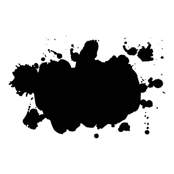 Abstrait fond tache d'encre noire. Texture grunge pour la conception de cartes et flyers . — Image vectorielle