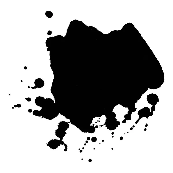 Abstrait fond tache d'encre noire. Texture grunge pour la conception de cartes et flyers . — Image vectorielle