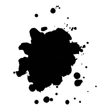 Soyut siyah mürekkep lekesi arka plan. Vektör çizim. Doku kartları ve el ilanı tasarımı için.