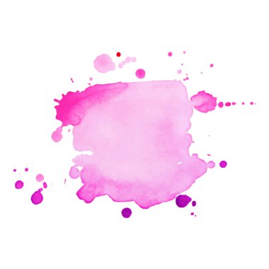 Soyut izole renkli vektör sulu boya lekesi. Grunge öğesi kağıt tasarımı için. Vektör çizim