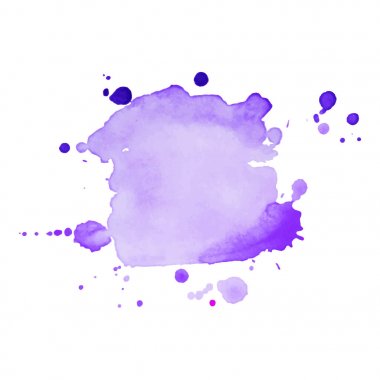 Soyut izole renkli vektör sulu boya lekesi. Grunge öğesi kağıt tasarımı için. Vektör çizim