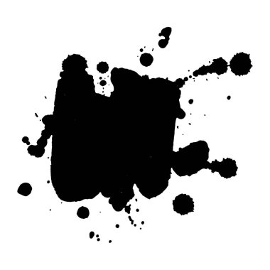 Soyut siyah mürekkep lekesi arka plan. Vektör çizim. Doku kartları ve el ilanı tasarımı için.