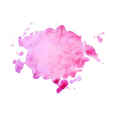 Soyut izole renkli vektör sulu boya lekesi. Grunge öğesi kağıt tasarımı için. Vektör çizim