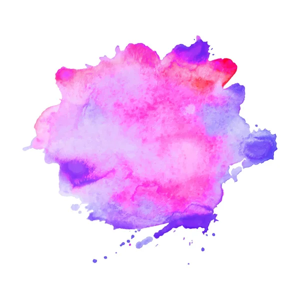 Soyut izole renkli vektör sulu boya lekesi. Grunge öğesi kağıt tasarımı için. Vektör çizim