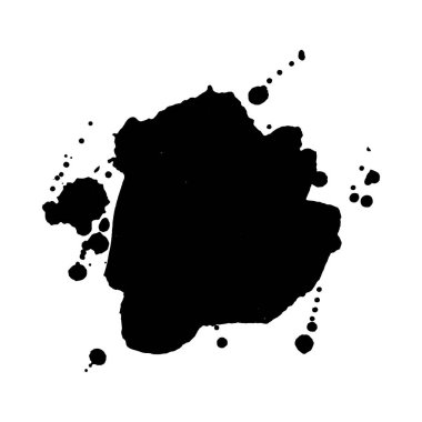 Soyut siyah mürekkep lekesi arka plan. Vektör çizim. Doku kartları ve el ilanı tasarımı için.