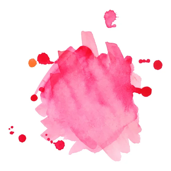 Abstrakte Kunst Handbemalung isoliert Aquarell Fleck auf weißem Hintergrund. Aquarell-Banner — Stockvektor