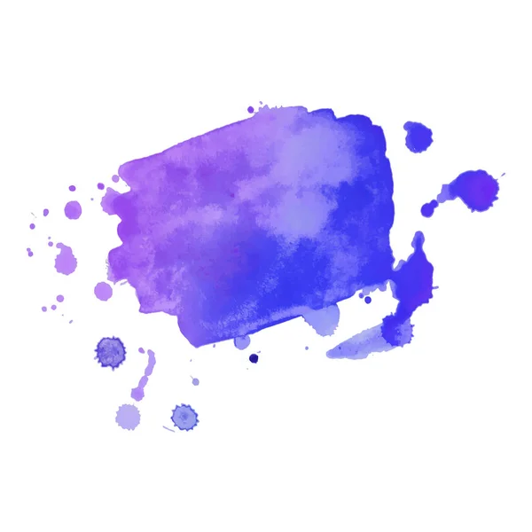 Abstrakte Kunst Handbemalung isoliert Aquarell Fleck auf weißem Hintergrund. Aquarell-Banner — Stockvektor