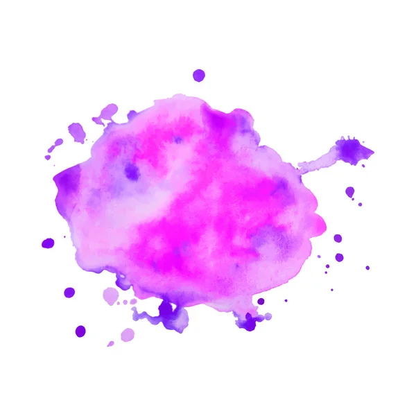 Abstrakte Kunst Handbemalung isoliert Aquarell Fleck auf weißem Hintergrund. Aquarell-Banner — Stockvektor