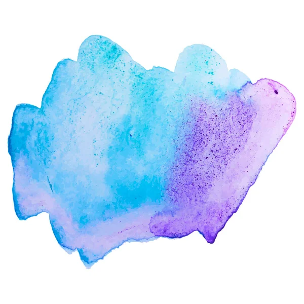 Blau violett isoliert Pastell Vektor Aquarell Fleck. — Stockvektor