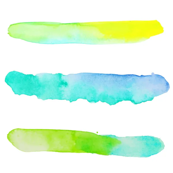 Watercolor brush strokes banners. Vector illustration — Stock Vector